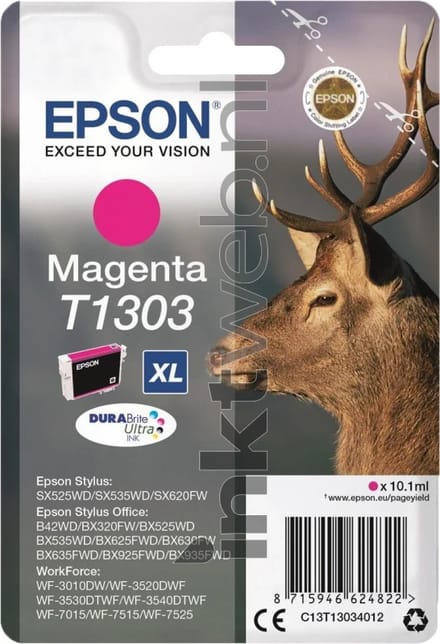 Epson T1303 inktcartridge magenta extra hoge capaciteit (origineel)