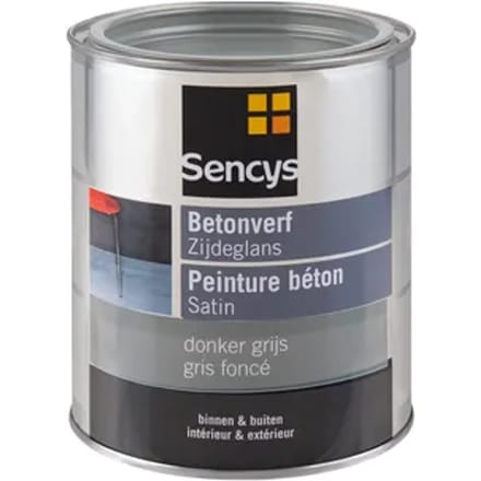 Sencys Betonverf Zijdeglans Donkergrijs 750ml