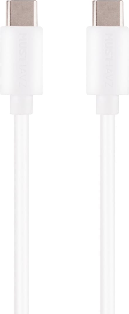 Musthavz - USB-C naar USB-C Kabel – 0,5 Meter – Wit – Snelladen & Dataoverdracht