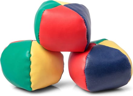 Set van 3 Jongleerballen Rood voor Beginners en Gevorderden