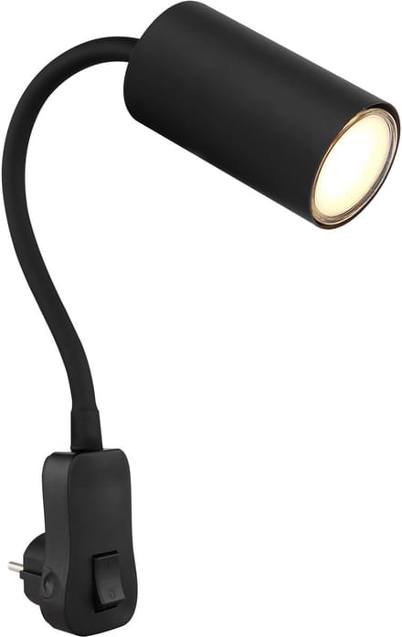 Globo Zwarte lamp Robby stopcontact - 57911DPB