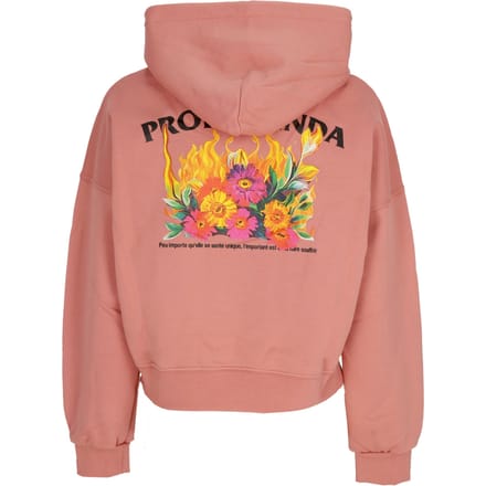 Vrouwen korte Hoodie W Pyromantics Croptop Hoodie Clay
