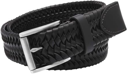FOSSIL Leren riem Rhett Stretch Belt W100 Black zwart