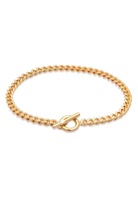 Elli - Armband - Dames curb ketting armband Ketting Basic met bar sluiting in 925 sterling zilver - Dames