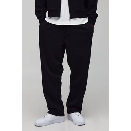 Basic oversized jogger met verlaagd kruis | Black | Size Small