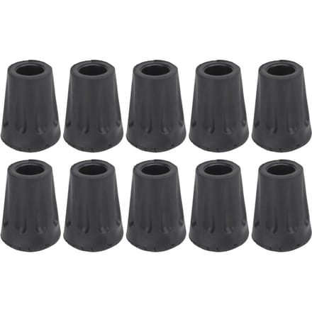 10 stuks Outdoor Trekkingstok Voetbeschermers Stoktipbeschermers Wandelen Grip Ronde Tip Beschermer gray