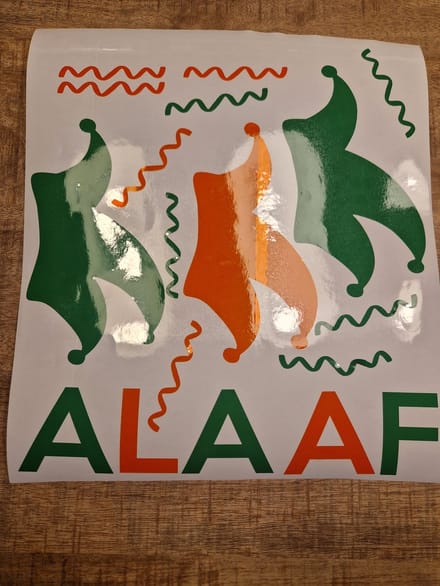 Herbruikbare statische raamsticker ALAAF
