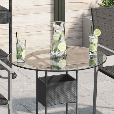 vidaXL - Tafelblad - van - gehard - glas - 600 - mm - rond