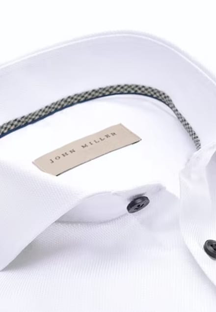 John Miller - Overhemd Wit Tailored Fit Lange Mouw Overhemd Wit 5140874-910-650