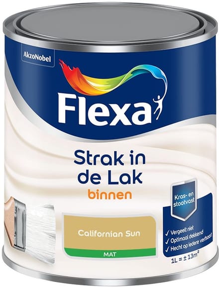 Flexa - Strak In De Lak Binnenlak Mat - Californian Sun - Mengverf - 1 L