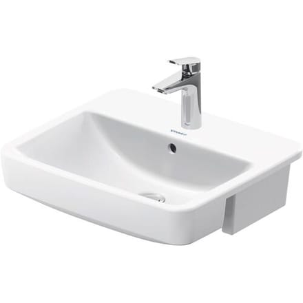 Duravit No. 1 semi-recessed washbasin 55 cm, with 1 tap hole 03765500002