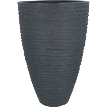 4goodz Plantenbak/bloembak hoog rond 40 cm met ribbels