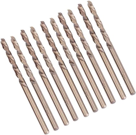 Set van 10 Cobalt Twist Boorbits voor RVS en Metaal - 1.5mm Precisie, Duurzaam en Efficiënt