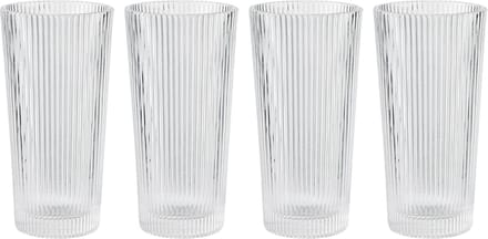 Stelton Pilastro - Longdrinkglas - Ribbel - 300 ml - 4 stuks