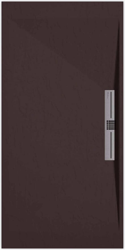 Sanifun douchebak Stone Side Chocolate Slate 1100 x 900 S