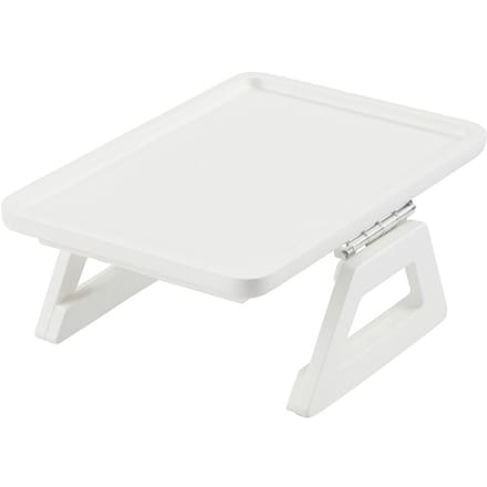 Ceruzo Armleuning Dienblad – Wit – Bamboe – 33x24 cm – Inklapbaar – Met Antislip