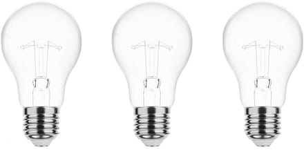Technik E27 Wolfraam-Gloeilamp Dimbaar 40W - 2700K - Warm Wit - Gloeilamp Globe A55 - 3 stuks