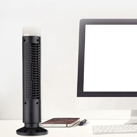 Stille USB Tafelventilator Zonder Bladen - Compacte Torenventilator met Verlichting voor Thuis en Kantoor