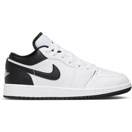 Air Jordan 1 Low White Black (GS) schoenen | Maat 40 | zwart/wit