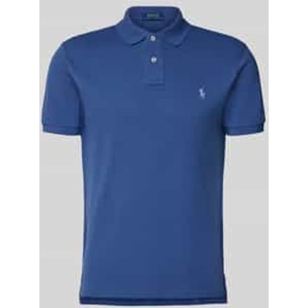Custom slim fit poloshirt van puur katoen