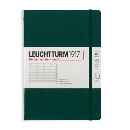 Leuchtturm adresboek forest green medium hardcover a5 145x210mm
