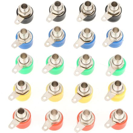20 Stuks Gemengde Kleuren 4mm Luidspreker Versterker Terminal Banaanstekker Aansluiting Jack Connectoren
