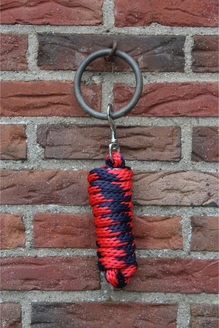 MHS Halstertouw Double Small normal clip 1,5 M Navy / Rood