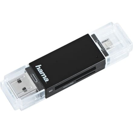 Hama "Basic" USB 2.0 OTG Cardreader SD / microSD black