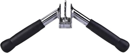 Triceps Bar - V-greep Kabel - Kracht Training - Ergonomisch Ontwerp - 39 cm - Zilver