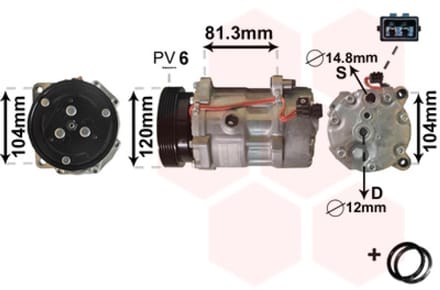 Van Wezel - AIRCO COMPRESSOR VOOR FORD GALAXY 1995-2000 1067111