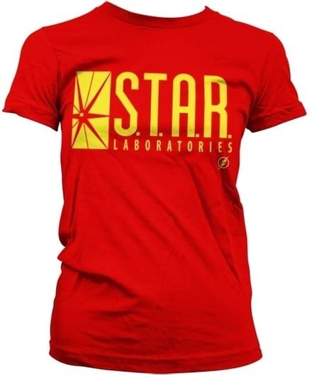 The Flash Star Laboratories Girly T-shirt voor dames, rood