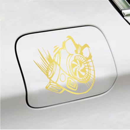 Bumpersticker - Turbo - 13 X 13 - Goud