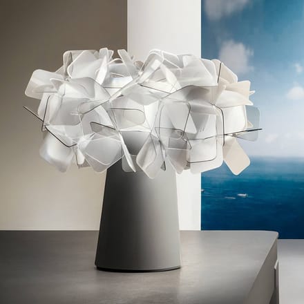 Slamp Clizia LED tafellamp op batterijen, rookgrijs, dimbaar