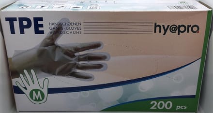 Hy@pro TPE Handschoenen - Thermoplastic - Plastic - Elastomer Gloves 200 Stuks M