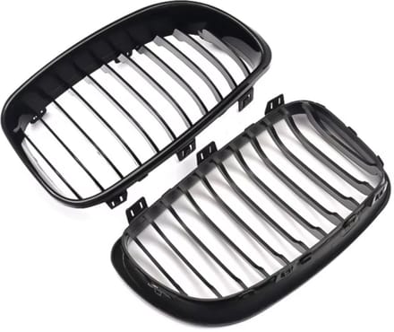 Front Niergrille - Voor BMW 1 Serie E81/E82/E87/E88 LCI (2008-2013)- Gloss Black - Auto accessoires -