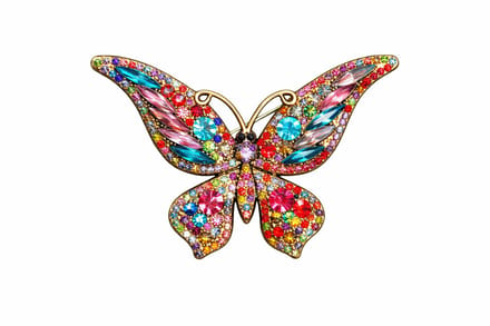 Vlinderbroche - Elegante Broche met Kristallen | Twinolo