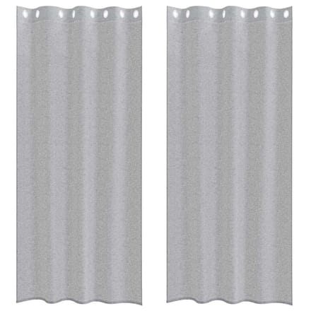 vidaXL - Voile - Gordijn - 2 - st - Donkergrijs - 245 - x - 140 - cm - Polyester