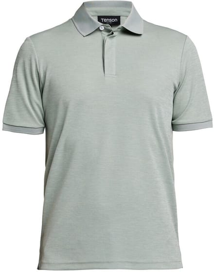 Tenson TXlite Melange Polo 465018060 - Grijsgroen - M