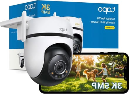 Beveiligingscamera Buiten - WIFI Camera - Huis Beveiligen - 360 Graden Zicht - 5MP - Wit