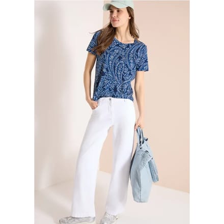 Shirt met ronde hals en minimale opdruk
