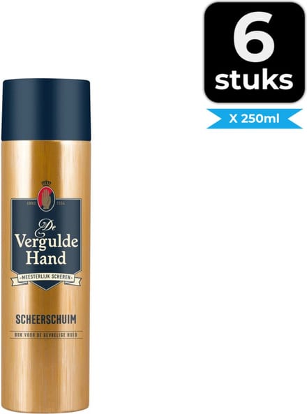 De Vergulde Hand Scheerschuim 250 ml - Voordeelverpakking 6 stuks
