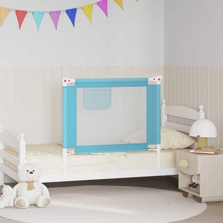 vidaXL Bedhekje peuter 90x25 cm stof blauw