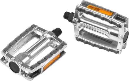 Ergotec 658 9/16" pedalen met reflector - Zilver/Grijs