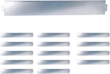 Borderrand - set van 15 - 15 x 100 cm - flexibel - staal