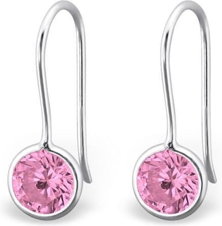 Montebello Oorbellen Begum Pink - 925 Zilver E-Coating - ∅6mm - 17mm