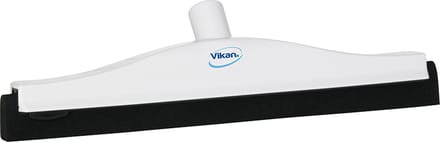 Vikan Klassieke Vloertrekker - Vast Nek - Zwarte Rubber - 40cm - Wit