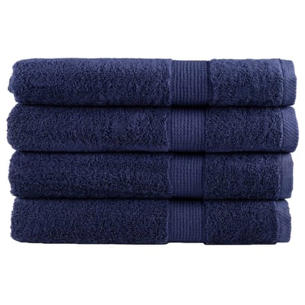 vidaXL - Saunadoeken - SOLUND - 4 - st - 600 - g/m² - 80x200 - cm - marineblauw