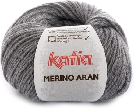 Katia Merino Aran - 69 grijs - Merinogaren