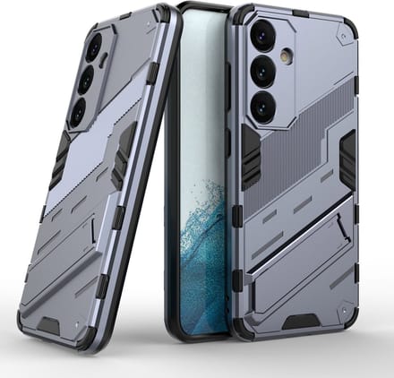 Solidenz StandGuard Xtreme geschikt voor Samsung Galaxy S24 Plus hoesje - Grijs