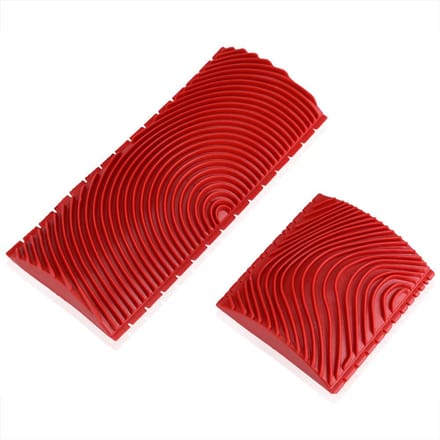 2 Stuks Houtnerf Rubber Muur Borstel Schildergereedschap Textuur Patroon Sponsgereedschap Rood rood